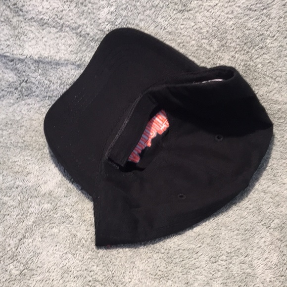 Autolite Advance Auto Parts black hat adjustable back strap full 6 panel cap - Picture 5 of 10